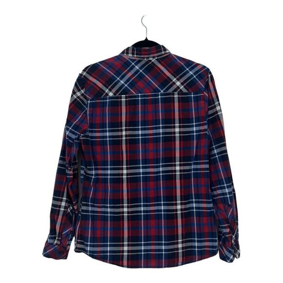 H&M Mens Size Small Red Blue Plaid Button Down Shirt - Picture 3 of 4
